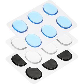 MECCANIXITY 18 Pcs Drum Dampeners Gel Pads Silicone Mute Pads Drum Silencers Drum Dampeners Moon Gels Black 30x25x3mm for Drums Cymbals Tone Control