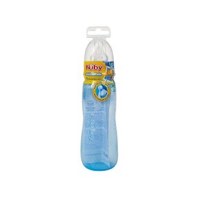 Nuby Standard Neck Tinted Bottle, 8oz, 3+ Months, Single Pack of 1, Colors May Vary
