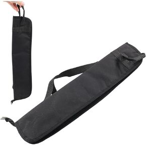 Piutouyar Black Portable Drum Stick Bag, Small Drumstick Holder Bag Percussion Hanging Drum Mallet Bag Drumstick Handbag for Percussion Sticks, Drum Mallet