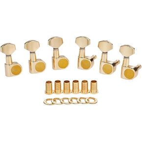 Dopro 15:1 Guitar 2 Pin Tuners Tuning Keys Dual Pin Guitar Tuning Machine Heads for Import Style Squier Affinity/Ibanez/Yamaha Guitars Mini Contemporary Key Black
