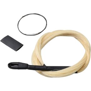 Yibuy 80cm Length Erhu Bow Horse Hair Black White Finely Erhu Bowstring Musical Replacement Part for Erhu Violin