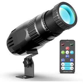 10W RGBW 4 in 1 Mini Pinspot Light Remote Control Spotlight Super Bright Beam Pin Spot Light Disco Ball Light Jump Gradual Breathe Modes for Disco Party Bar Club Show Wedding Children's Theater
