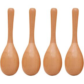 2 Pair Ringing Sand Hammer Hand Percussion Rattles Beech Wood Material Rumba Shakers with Clear and Professional Sounds Musical Instrument for Party,Games Made Of Natural Wood （4 Pcs）