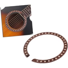 SAFIGLE Flower Garland Guitar Inlay Guitar Rosette Decal Guitar Decals Sound Hole Decal Guitar Rosette Inlay Abalone Mosaic Bamboo Guitar Customization Guitar Decals Inlay