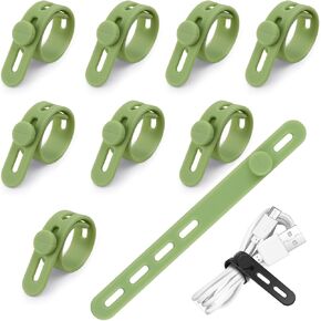 Silicone Cable ties，21Pack cord ties cable ties reusable wire organizers for cords，7 colors cable organizer travel cord wrap cord wraps for electrical cords
