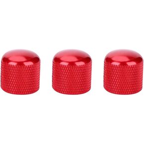 3 Pcs Electric Guitar Top Hat Knobs Aluminum Alloy Potentiometer Control Knob Durable Volume Tone Red Electric Guitar Knob Volume Tone Control Knob