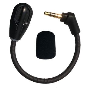 Replacement Microphone Compatible with Kingston HyperX Cloud Flight/Flight S Wireless Gaming Headset for PC PS5 PS4 Xbox Series X/S Noise Cancellation with LED Mute Indicator Mic,Black