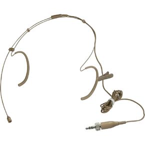 HEIMU Double Earhook Headset Boom Omni-Directional Microphone (for Sennheiser Type 3.5mm Plug Skin）