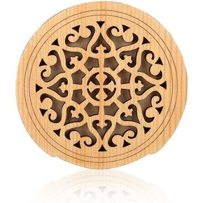 Guitar Sound Hole Cover Wood + Sponge Block Protector Guitar Soundhole Cover for Acoustic Classic Guitar 41''(Window grilles)