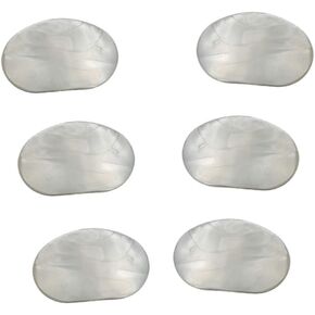 6 Pcs White Oval Shape Electric Guitar Pearl Tuning Pegs Cap Machine Head Replacement Buttons Knobs Electric Guitar Parts