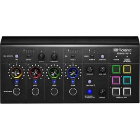 Roland BRIDGE CAST X Dual Bus Gaming Mixer & Video Capture | Pro Audio Streaming Interface for Online Gamers & More | 32-Bit Hardware DSP | USB-C Windows and Mac Connectivity | XLR Mic Support