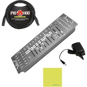 Chauvet Obey 40 DMX Lighting Controller Bundle w/Pig Hog PHDMX10 Lighting Cable and Liquid Audio Polishing Cloth