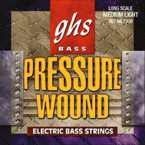 GHS STRINGS - PRESSUREWOUND 4-STRING BASS SET - SHORT SCALE - LIGHT GAUGE 040-096