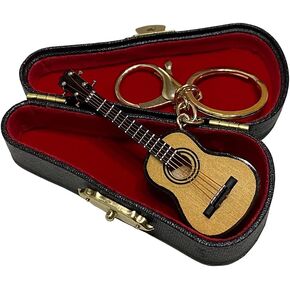 Musical Instrument Keychain, Miniature Ukulele Guitar Keychain,Musical Instrument Gift,Christmas Ornament(Ukulele Guitar)