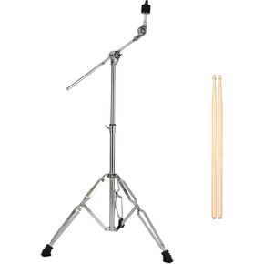 A-xctoe Standard Cymbal Boom Stand Double Braced Adjustable Cymbal Stand 28"-47.2" for Drum Hardware Percussion Mount Holder Gear Set Drum Hardware Set for Mounting Crash, Ride, Splash Cymbals