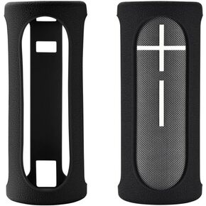Carrying Silicone Cover Case Compatible with Ultimate Ears Boom 4 Portable Waterproof Bluetooth Speaker (Black)
