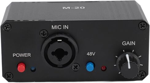 ميكروفون Preamp ذو مكاسب عالية 48 فولت طاقة فانتوم XLR مخرج ميكروفون مضخم للميكروفونات الديناميكية والمكثفة الداعم in Saudi Arabia