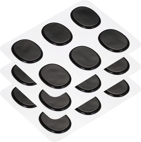 MECCANIXITY 18 Pcs Drum Dampeners Gel Pads Silicone Mute Pads Drum Silencers Drum Dampeners Moon Gels Black 30x25x3mm for Drums Cymbals Tone Control in Saudi Arabia