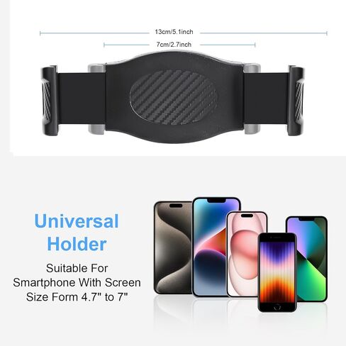 Mic Stand Phone Holder, Cell Phone Holder for Mic Stand, Adjustable Flexible Pole Phone Mount for Microphone, Music, Drum Stand, for Smartphone (Phone Holder) in Saudi Arabia