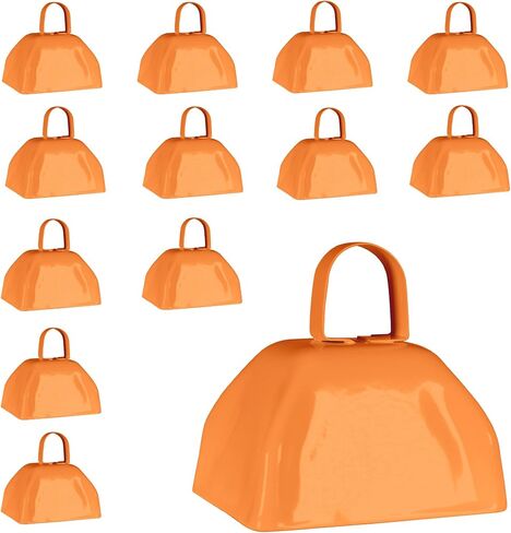 Windy City Novelties Metal Cowbell Novelty Noise Makers - 3 inch - 12 Pack - Orange in Kuwait
