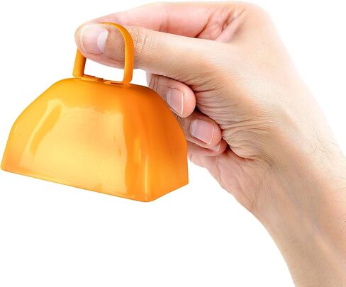 Windy City Novelties Metal Cowbell Novelty Noise Makers - 3 inch - 12 Pack - Orange in Kuwait