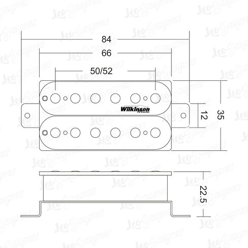 Wilkinson M Series Alnico 5 Humbucker Pickups Neck Bridge Pickups Set for Les Paul Style SG Electric Guitar (WOGH) in Saudi Arabia