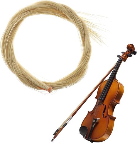 خلق فكرة الكمان القوس شعر الخيل شعر الحصان اللون الطبيعي غير مقصور 29 بوصة طول ل 4/4 الكمان فيولا التشيلو in Kuwait