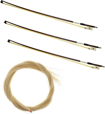 خلق فكرة الكمان القوس شعر الخيل شعر الحصان اللون الطبيعي غير مقصور 29 بوصة طول ل 4/4 الكمان فيولا التشيلو in Kuwait