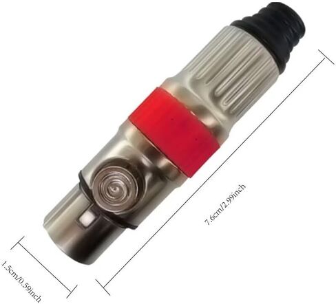 6 قطع من RIVIERA مكونة من 6 ألوان XLR 3pin موصل أنثى مطلي بالكروم مع جهات اتصال مطلية بالذهب عيار 24 قيراط in Saudi Arabia