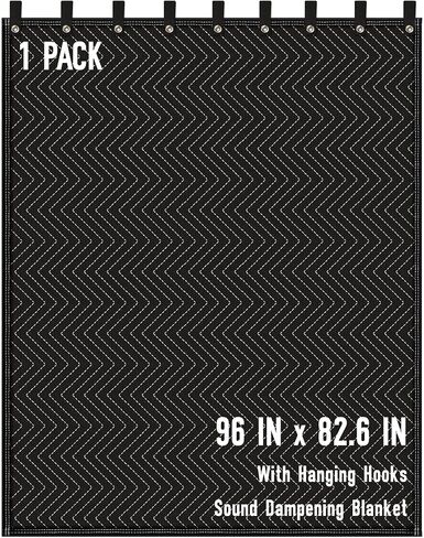 Large Sound Dampening Blanket,96" x 80" Sound Absorbing Studio Blanket,Noise Cancelling Studio Acoustic Blanket Curtain/Light Blocker/Moving Blanket in Saudi Arabia