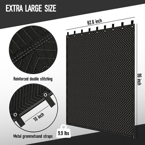 Large Sound Dampening Blanket,96" x 80" Sound Absorbing Studio Blanket,Noise Cancelling Studio Acoustic Blanket Curtain/Light Blocker/Moving Blanket in Saudi Arabia