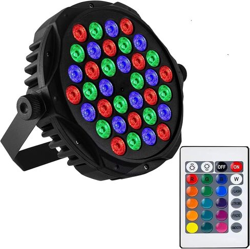 36 أضواء LED للمسرح RGB DJ LED Par Light عن بعد وDMX يتم التحكم فيها بالصوت المنشط تلقائيًا، مصابيح تشغيل تلقائية لحفلات الزفاف وأعياد الميلاد وعطلات عرض الموسيقى وحفلات الرقص وإضاءة المسرح in Saudi Arabia