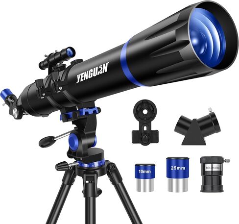 YENGUAN Telescope, Telescope for Adult, 80 mm AZ Space Astronomy Refractor Telescope, Children, Adult Astronomy, Innovative Technology Telescope Explore Space in Saudi Arabia