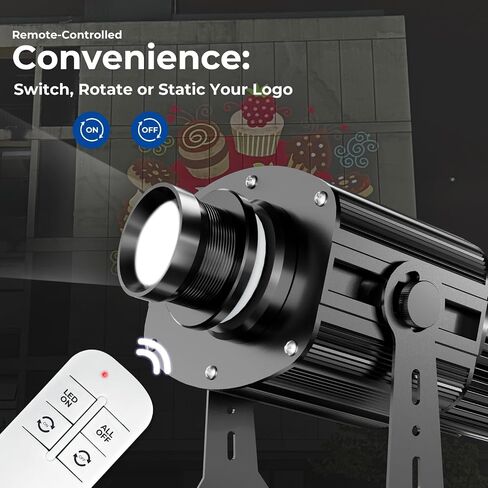 90W Logo GOBO Projector 4K Lamp Beads IP67 Waterproof Rust-Resistant Remote-Controlled Custom GOBO for Advertising,Parties,Weddings Indoor and Outdoor in Saudi Arabia