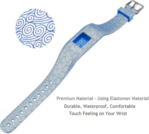 Compatible With Garmin Vivofit JR/JR 2/Vivofit 3 Bands Repacement,For Kids Boys Girls,Soft Silicone Pattern Adjustable Straps,Wristbands,Watch Band,With Secure Metal Clasp,Lagre&Small (Large, A) in Saudi Arabia