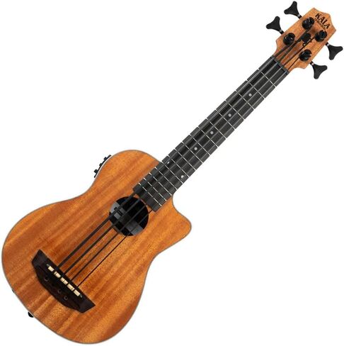 Kala U-Bass Scout Fretted Acoustic Electric UBASS Bundle with Kala Klipz Tuner in Blue and Liquid Audio Instrument Polishing Cloth - UBASS-SCOUT-FS Model in Saudi Arabia
