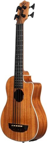 Kala U-Bass Scout Fretted Acoustic Electric UBASS Bundle with Kala Klipz Tuner in Blue and Liquid Audio Instrument Polishing Cloth - UBASS-SCOUT-FS Model in Saudi Arabia