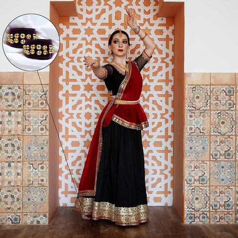 MBI Ankle bells Bharatnatyam Ghungroo and kathak dancing Anklet (Ghungroo) |Musical Instrument Dancing gear| Indian Classical Dancers Anklet (Red) in Saudi Arabia