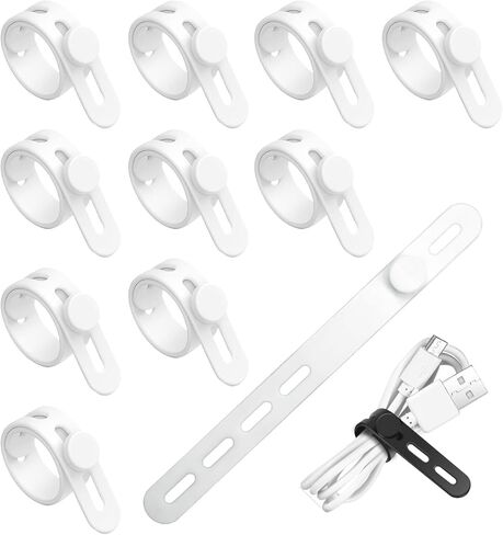 Silicone Cable ties，21Pack cord ties cable ties reusable wire organizers for cords，7 colors cable organizer travel cord wrap cord wraps for electrical cords in Saudi Arabia