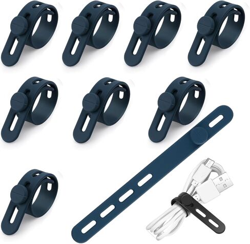 Silicone Cable ties，21Pack cord ties cable ties reusable wire organizers for cords，7 colors cable organizer travel cord wrap cord wraps for electrical cords in Saudi Arabia
