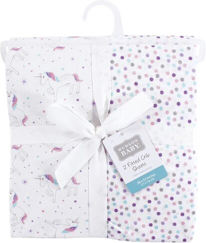 Hudson Baby Unisex Baby Cotton Fitted Crib Sheet, Cute Farm, One Size in Saudi Arabia