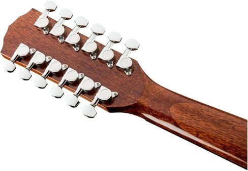 جيتار كهربائي صوتي مكون من 12 وترًا من Fender مصنوع من خشب الجوز ولوحة أصابع من خشب الماهوجني مع حامل جيتار Fender، قابل لضبط الارتفاع مع معدن قوي in Saudi Arabia