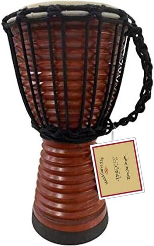 Drum Djembe is a Rope goat skin Covered Goblet African Drum Played by Hands West Africa style jembe for drums circle and more (9x20) in Kuwait