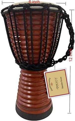 Drum Djembe is a Rope goat skin Covered Goblet African Drum Played by Hands West Africa style jembe for drums circle and more (9x20) in Kuwait