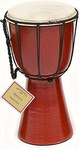 Drum Djembe is a Rope goat skin Covered Goblet African Drum Played by Hands West Africa style jembe for drums circle and more (9x20) in Kuwait