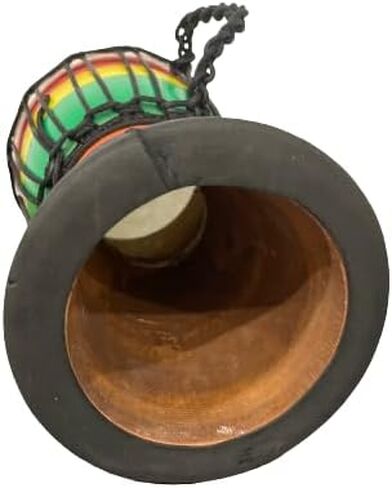 Drum Djembe عبارة عن طبلة أفريقية مغطاة بجلد الماعز، يتم العزف عليها بواسطة الأيدي على طراز غرب أفريقيا جيمبي لدائرة الطبول والمزيد (9x20) in Kuwait