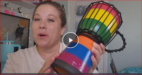 Drum Djembe عبارة عن طبلة أفريقية مغطاة بجلد الماعز، يتم العزف عليها بواسطة الأيدي على طراز غرب أفريقيا جيمبي لدائرة الطبول والمزيد (9x20) in Kuwait