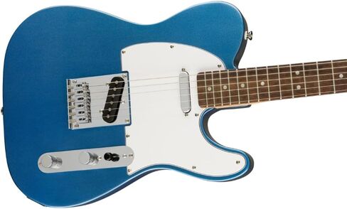 جهاز بث من سلسلة Squier Affinity®، ولوحة أصابع الغار الهندية، وحزمة Lake Placid Blue مع ملتقطات رفرف وقطعة قماش سائلة لتلميع الصوت in Saudi Arabia