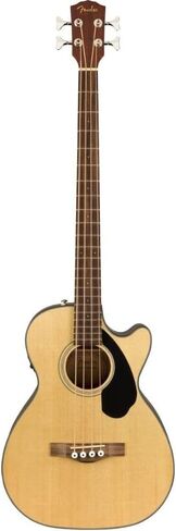 Fender CB-60SCE Acoustic Bass Natural, Laurel Fingerboard Bundle with Fender Guitar Stand, Height-Adjustable with Sturdy Metal in Saudi Arabia