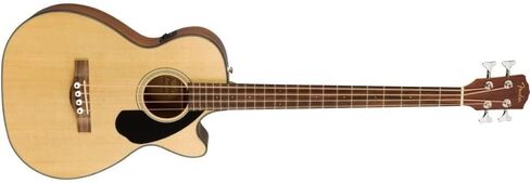 Fender CB-60SCE Acoustic Bass Natural, Laurel Fingerboard Bundle with Fender Guitar Stand, Height-Adjustable with Sturdy Metal in Saudi Arabia